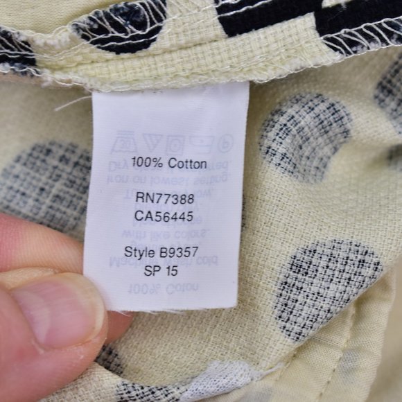 J Crew Factory Basketweave High Rise Polka Dot Chino Shorts Size 4 Beige Black - Picture 10 of 11